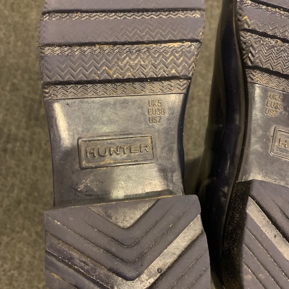 Women's Hunter Navy Rain Boots Glossy - Picture 6 of 6